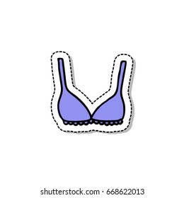 bra doodle icon, sticker