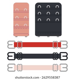 Bra extenders vetor cartoon conjunto isolado em um fundo branco.