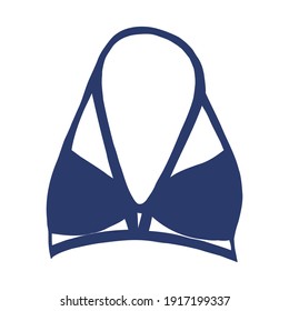 bra female isolated on white background. Bra model vector illustration.