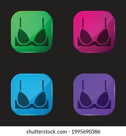 Bra four color glass button icon