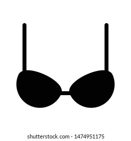 bra glyph flat vector icon