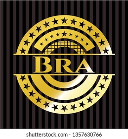 Bra gold badge or emblem