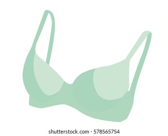 Bra green realistic vector illustration isolated