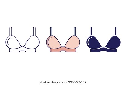 Bra icon, cloth vector illustration