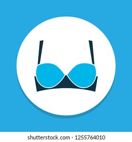 Bra icon colored symbol. Premium quality isolated lingerie element in trendy style.