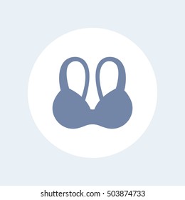 bra icon isolated on white