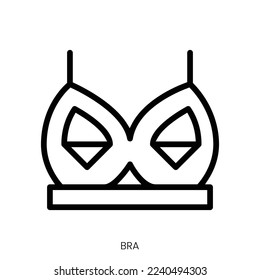 bra icon. Line Art Style Design Isolated On White Background