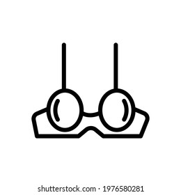 bra icon line style vector