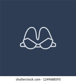 Bra icon. Bra linear design concept from  collection. Simple element vector illustration on dark blue background.