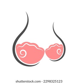 Bra icon logo design illustration