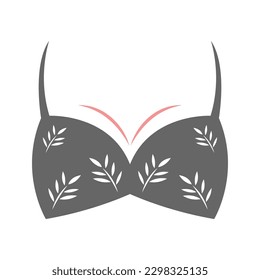 Bra icon logo design illustration