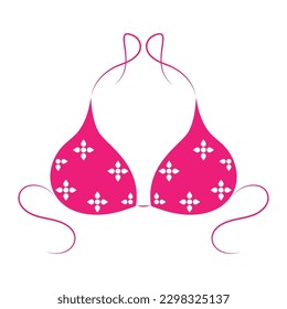 Bra icon logo design illustration