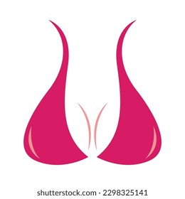 Bra icon logo design illustration