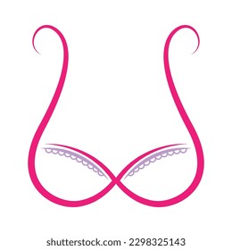 Bra icon logo design illustration