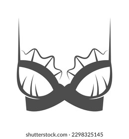 Bra icon logo design illustration