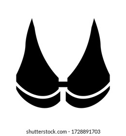 icono de sujetador o logotipo símbolo de signo aislado ilustración vectorial - iconos vectoriales de estilo negro de alta calidad
