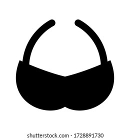icono de sujetador o logotipo símbolo de signo aislado ilustración vectorial - iconos vectoriales de estilo negro de alta calidad
