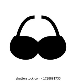icono de sujetador o logotipo símbolo de signo aislado ilustración vectorial - iconos vectoriales de estilo negro de alta calidad
