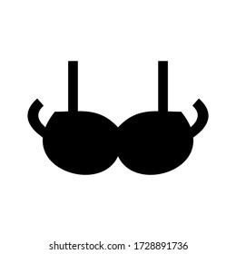 icono de sujetador o logotipo símbolo de signo aislado ilustración vectorial - iconos vectoriales de estilo negro de alta calidad
