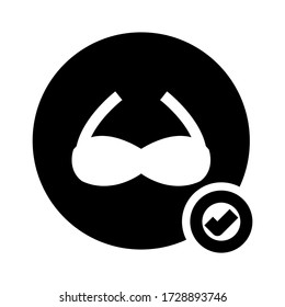 icono de sujetador o logotipo símbolo de signo aislado ilustración vectorial - iconos vectoriales de estilo negro de alta calidad
