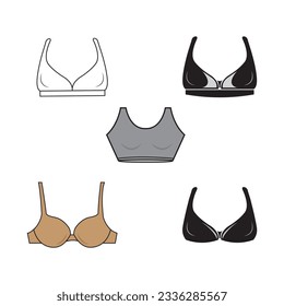 bra icon logo vector design template