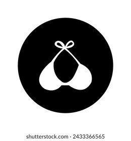 
icono de sujetador sobre fondo blanco