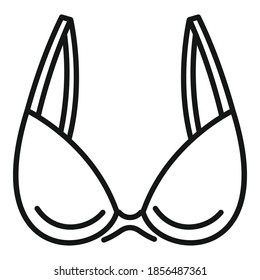 Bra icon. Outline bra vector icon for web design isolated on white background