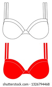 Bra icon set simple sign and modern symbol vector eps 10