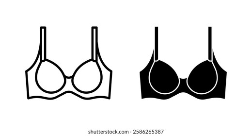 bra Icon set. Symbol isolated white background. vector illustration. color editable.