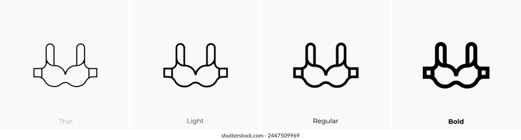 bra icon. Thin, Light Regular And Bold style design isolated on white background