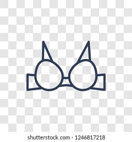 Bra icon. Trendy linear Bra logo concept on transparent background from Clothes collection