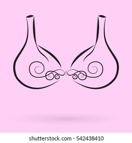 Bra icon. Vector illustration.