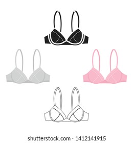Bra icon of vector illustration for web and mobile