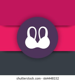 bra icon, vector pictogram, sign