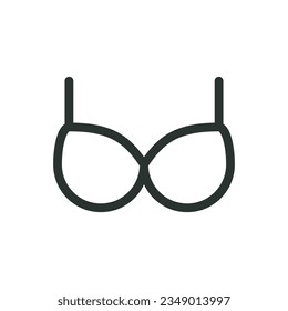 Bra isolated icon, brassiere vector icon with editable stroke