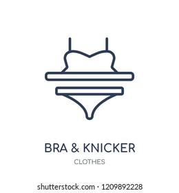 Bra & Knicker icon. Bra & Knicker linear symbol design from Clothes collection. Simple outline element vector illustration on white background.