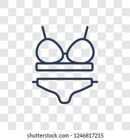 Bra & Knicker icon. Trendy linear Bra & Knicker logo concept on transparent background from Clothes collection