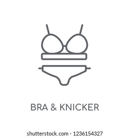 Bra & Knicker linear icon. Modern outline Bra & Knicker logo concept on white background from Clothes collection. Suitable for use on web apps, mobile apps and print media.