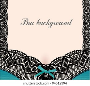 Bra with lace abstract background.