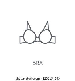 Bra linear icon. Modern outline Bra logo concept on white background from Clothes collection. Suitable for use on web apps, mobile apps and print media.