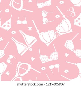 Bra Lingerie Seamless Pattern and Background