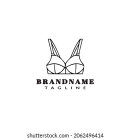 icono de la caricatura del logotipo de bra imagen vectorial aislada plana negra