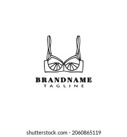 bra logo cartoon icon template black modern isolated flat illustration