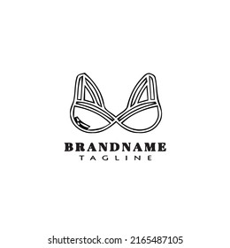 bra logo cartoon icon template cute modern isolated vector illustration