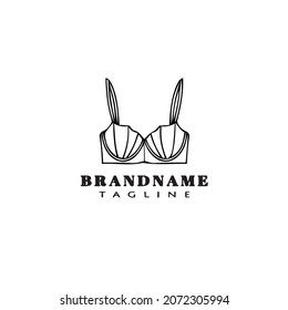 bra logo flat icon template black modern isolated vector illustration