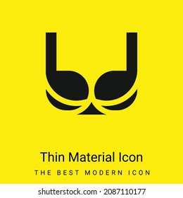 Icono mínimo de material amarillo brillante