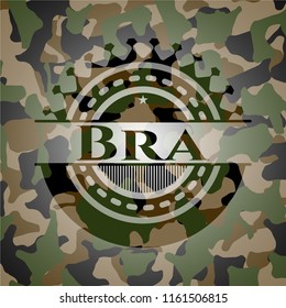 Bra on camo texture
