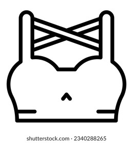 Bra outfit icon outline vector. Fashion gym. Clothing top