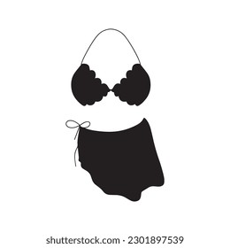 bra and pantie icon, vector best flat icon.