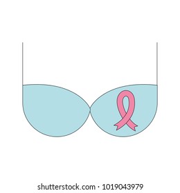 Bra with pink ribbon